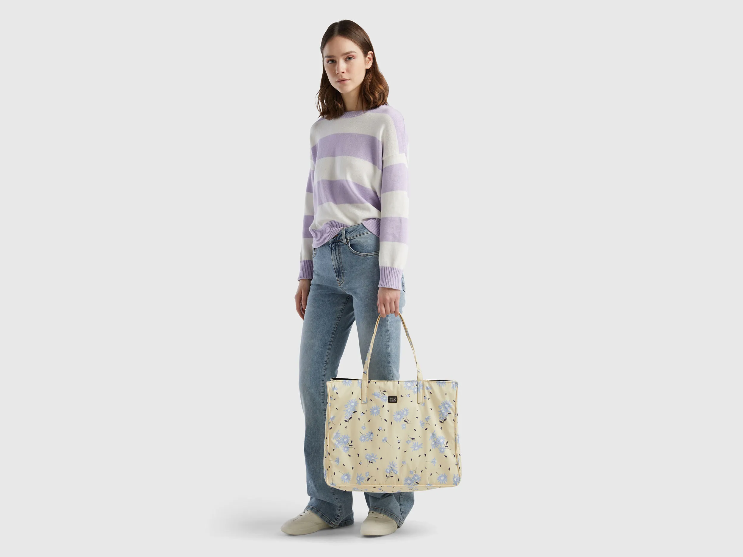 Bolso shopper de flores