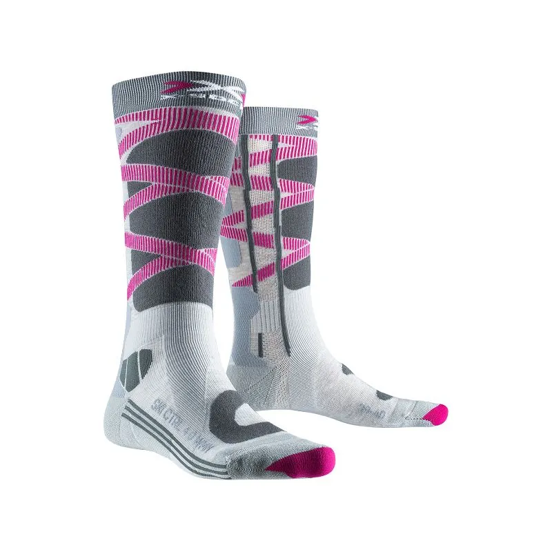 CALCETINES DE ESQUí XSOCKS CONTROL 4.0 PARA MUJER (GRIS MELANGE / CARBóN)