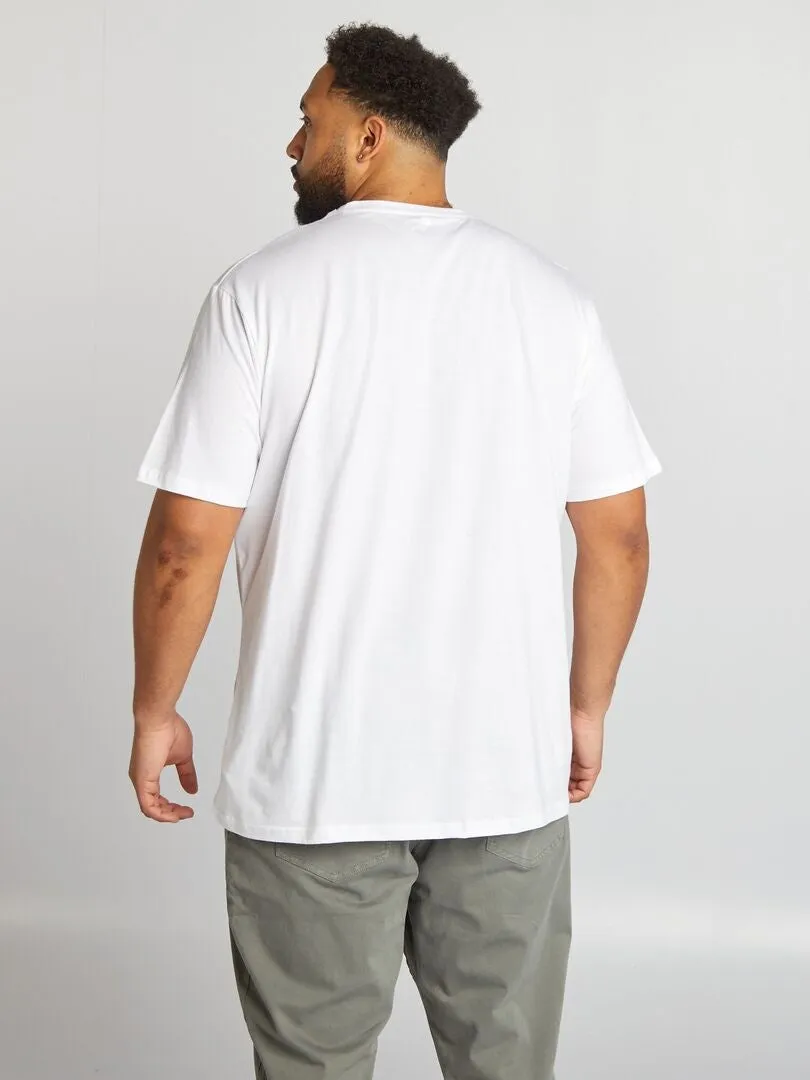 CAMISETA DE CUELLO REDONDO 'ROCKY BALBOA'  BLANCO