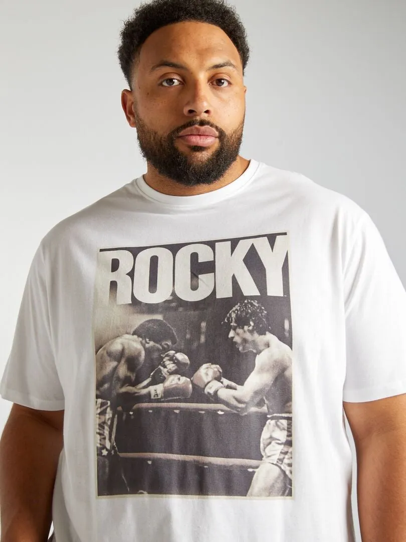 CAMISETA DE CUELLO REDONDO 'ROCKY BALBOA'  BLANCO