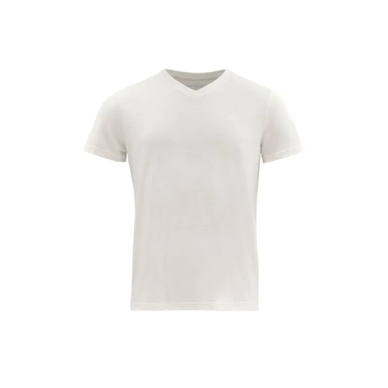 CAMISETA DEVOLD HAREID MERINO 200 TEE VNECK MAN (WHITE) HOMBRE