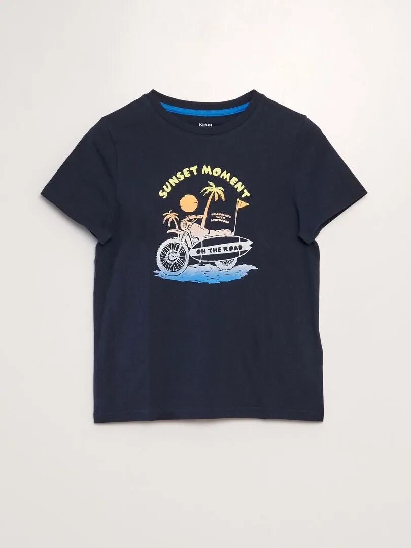 CAMISETA ESTAMPADA  AZUL