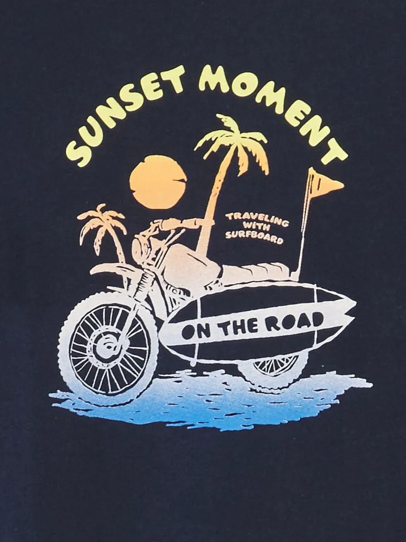CAMISETA ESTAMPADA  AZUL