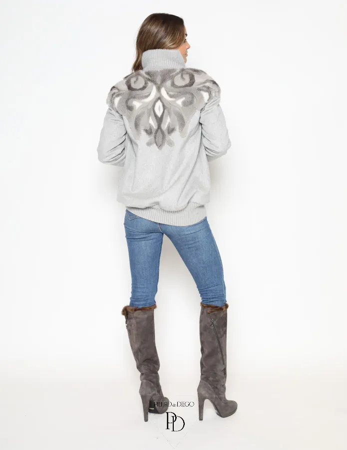 Chaqueta Cashmere Visón – Chaqueta con Piel – Funka