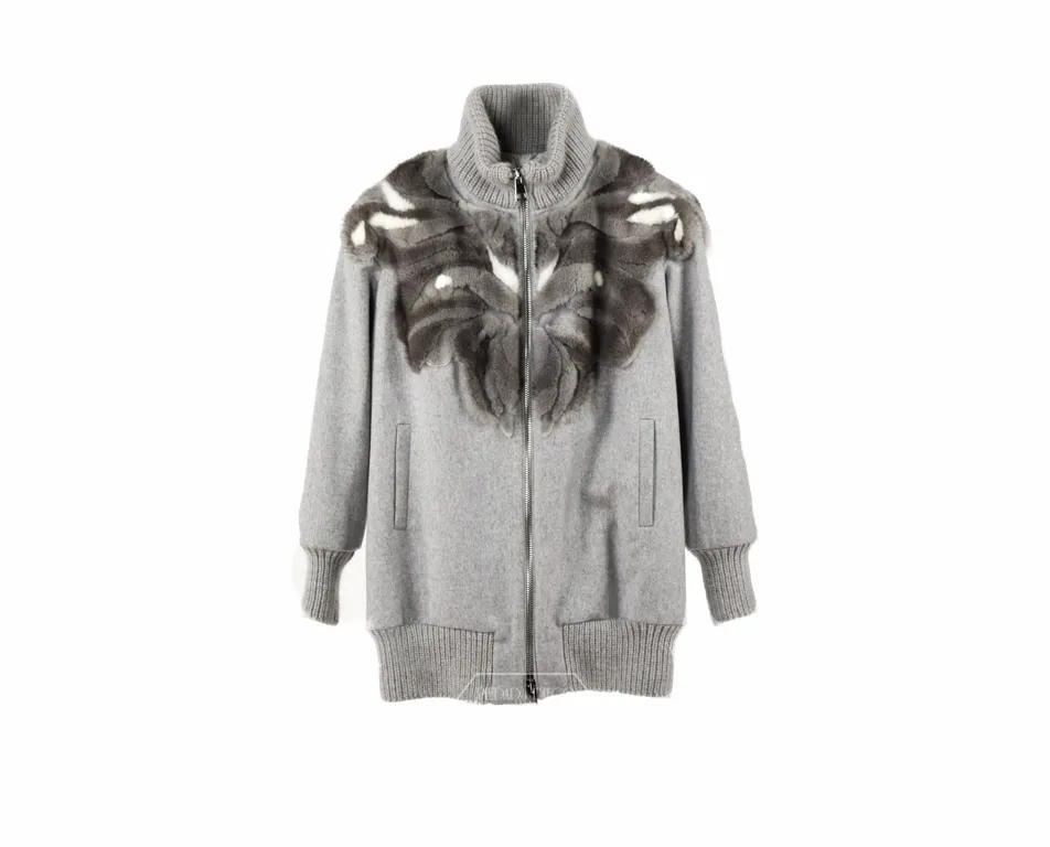Chaqueta Cashmere Visón – Chaqueta con Piel – Funka