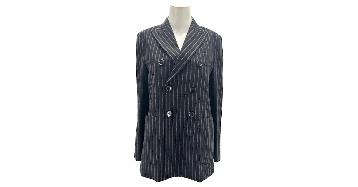 Chaquetas AMI T.fr 36 Lana Negro 