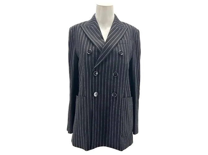 Chaquetas AMI T.fr 36 Lana Negro 