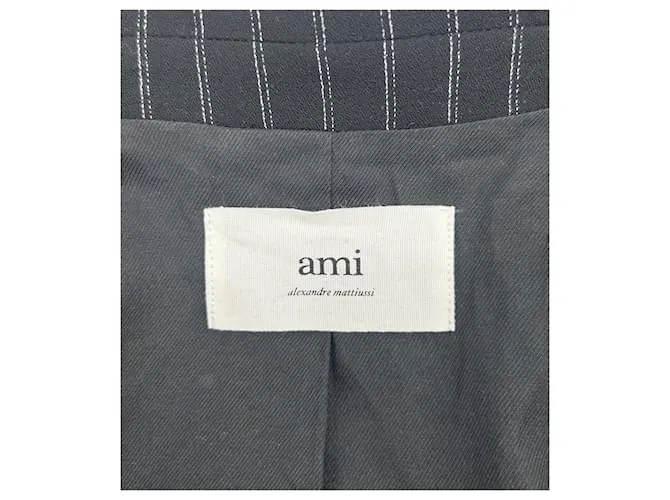 Chaquetas AMI T.fr 36 Lana Negro 
