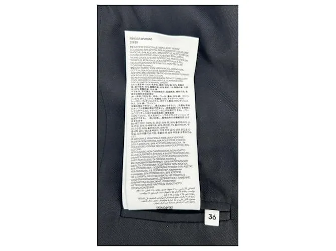 Chaquetas AMI T.fr 36 Lana Negro 