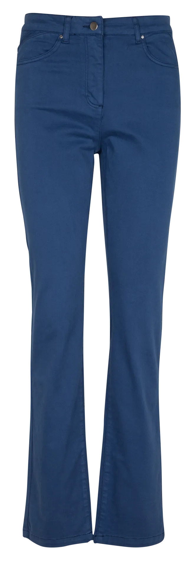 DARLING  PANTALóN RECTO DE MEZCLA DE ALGODóN DE TALLE ALTO EN AZUL