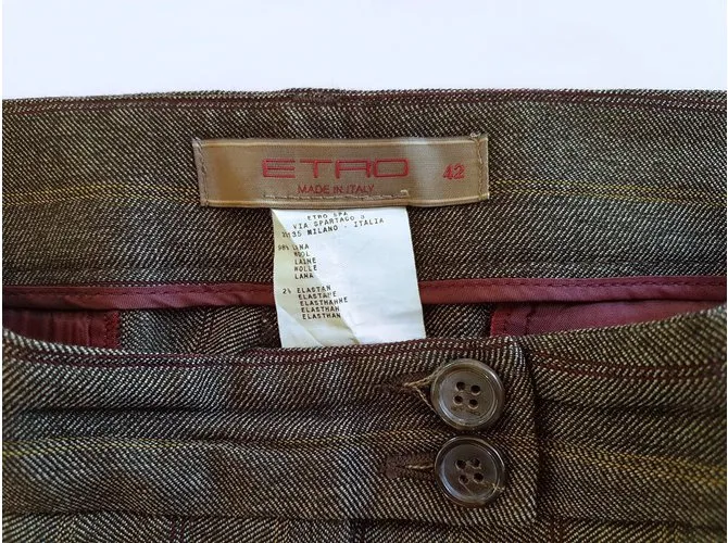 Etro Pantalones, polainas Castaño 