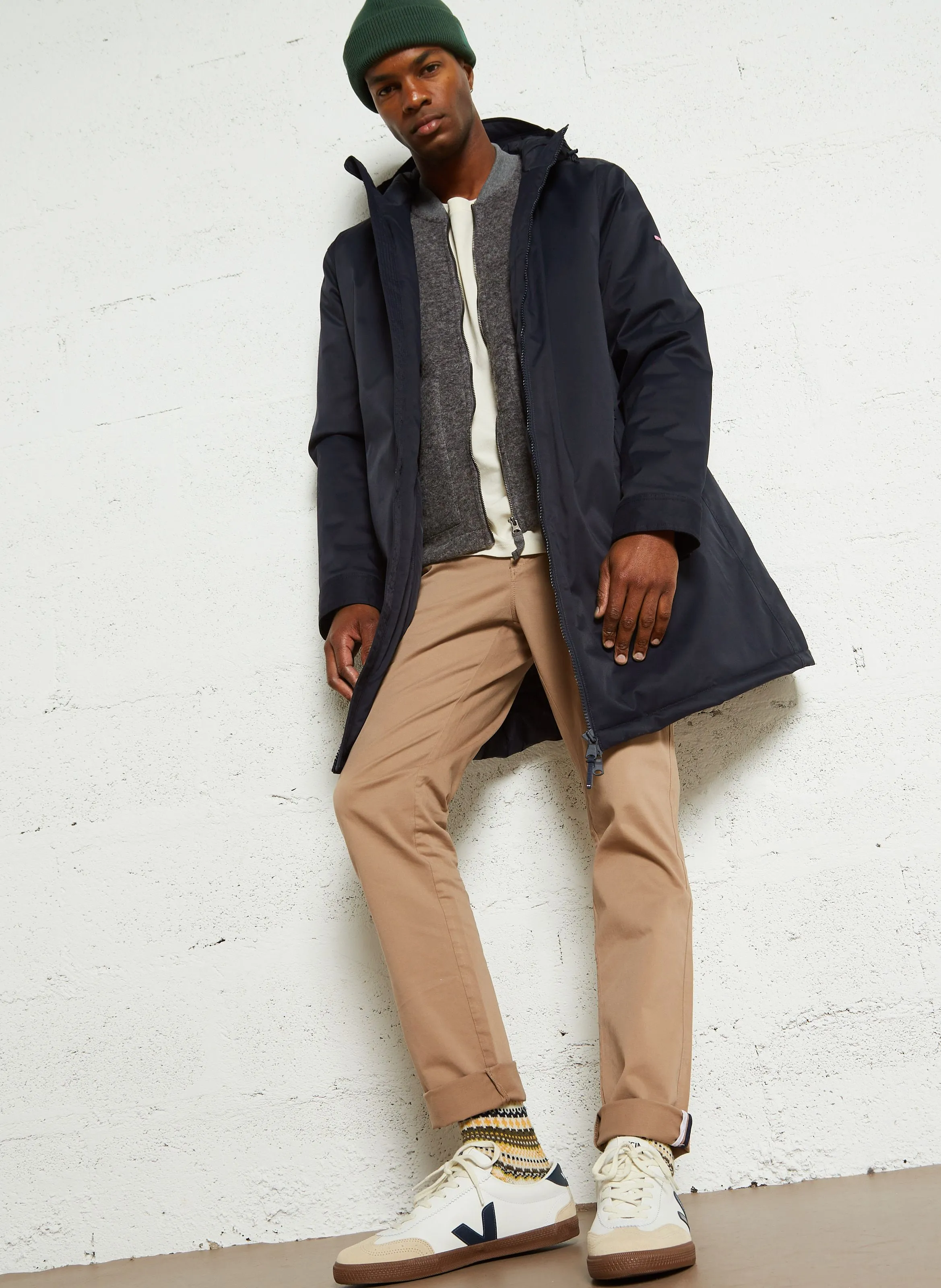 FAGUO BRIX  PANTALóN RECTO DE MEZCLA DE ALGODóN ORGáNICO EN BEIGE