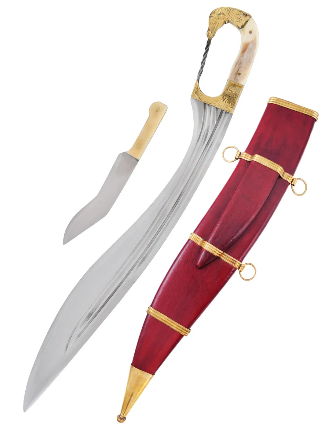 FALCATA, KOPIS CON CUCHILLO, MANGO CABEZA CABALLO, S. IVIII A.C.