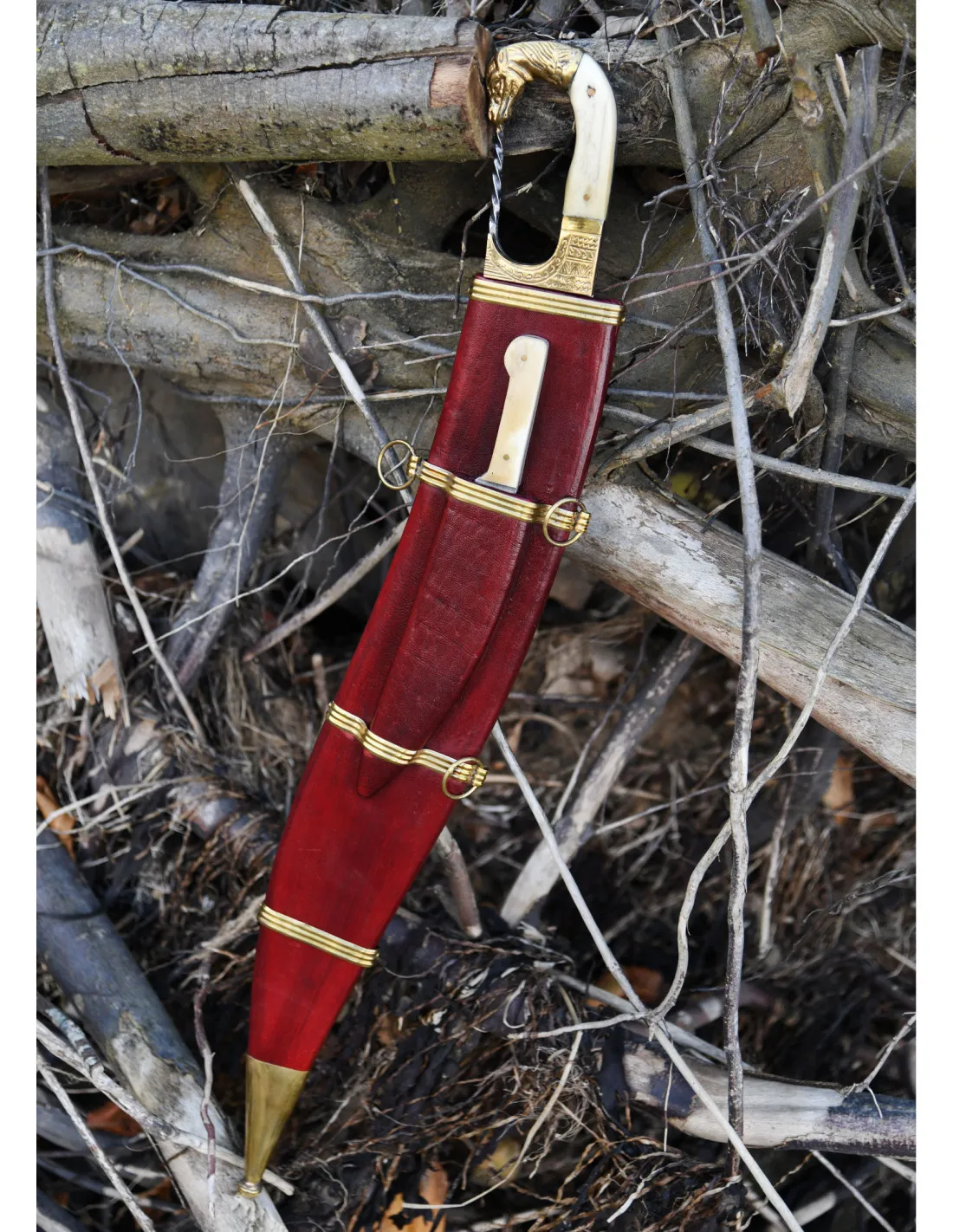 FALCATA, KOPIS CON CUCHILLO, MANGO CABEZA CABALLO, S. IVIII A.C.