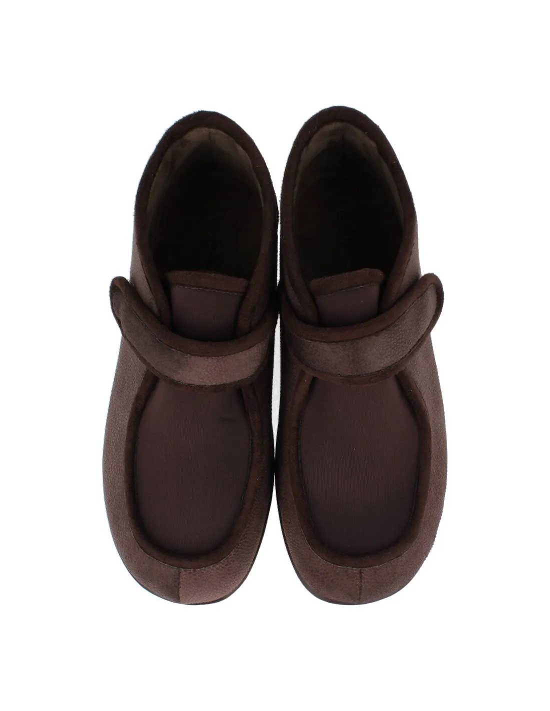 GARZóN  BOTíN DE CASA HOMBRE VELCRO MARRóN