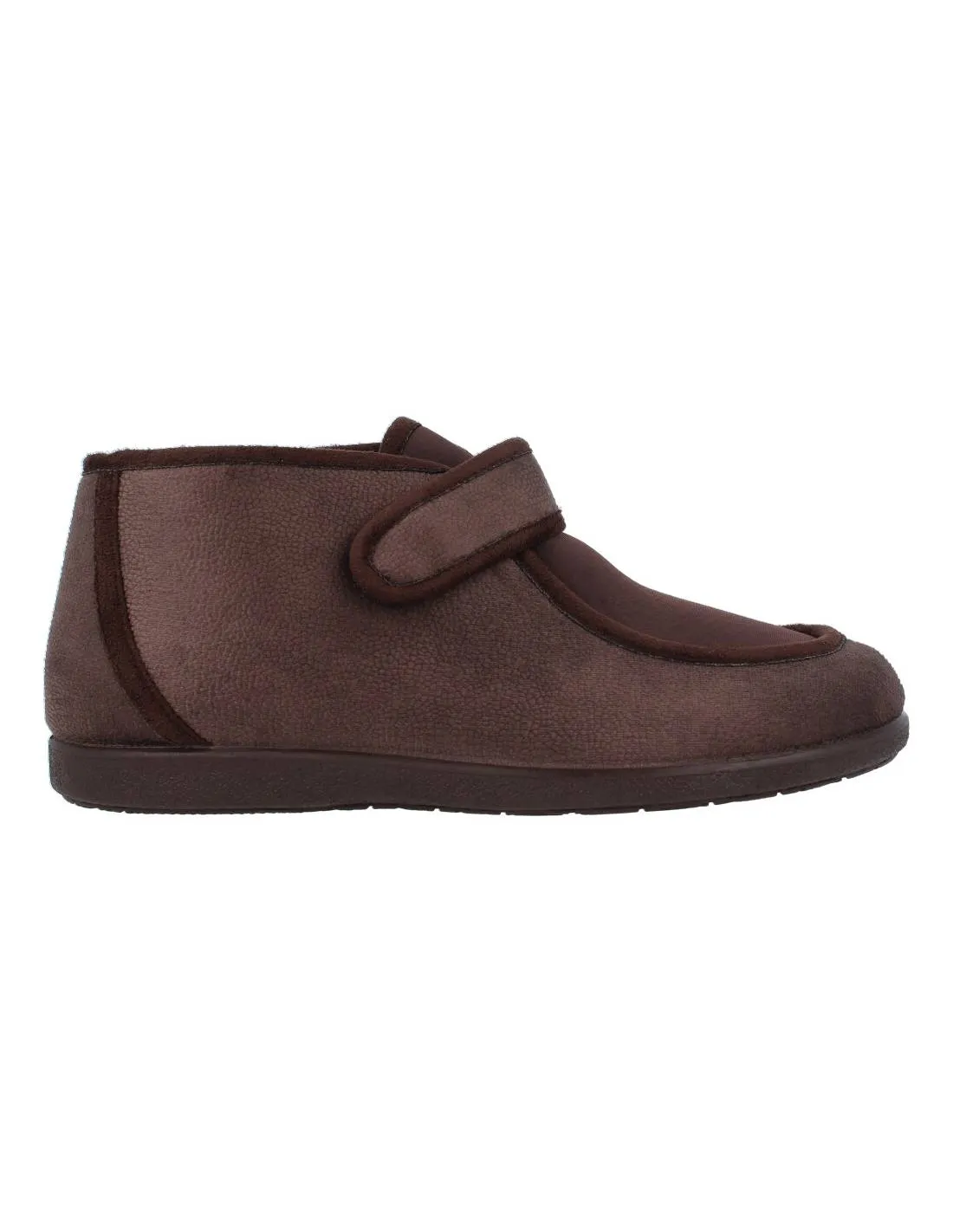 GARZóN  BOTíN DE CASA HOMBRE VELCRO MARRóN