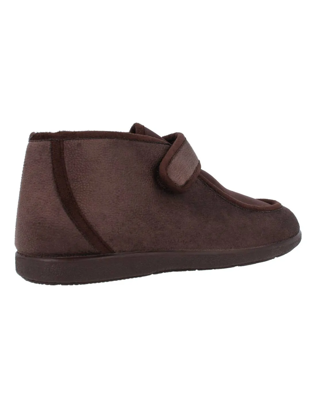 GARZóN  BOTíN DE CASA HOMBRE VELCRO MARRóN