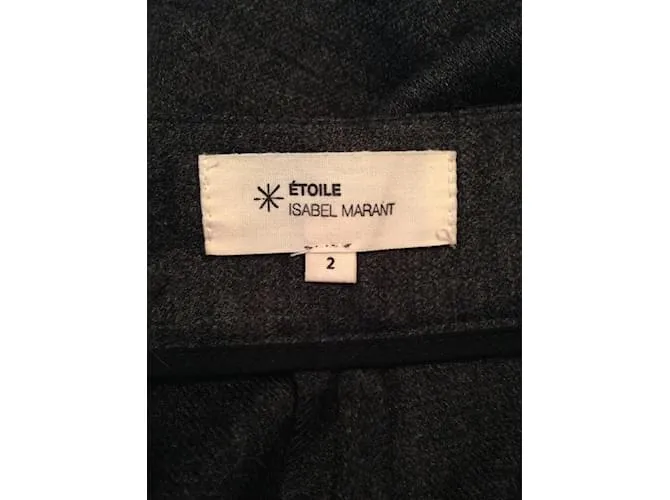ISABEL MARANT ETOILE Pantalón T.Lana M internacional Gris 