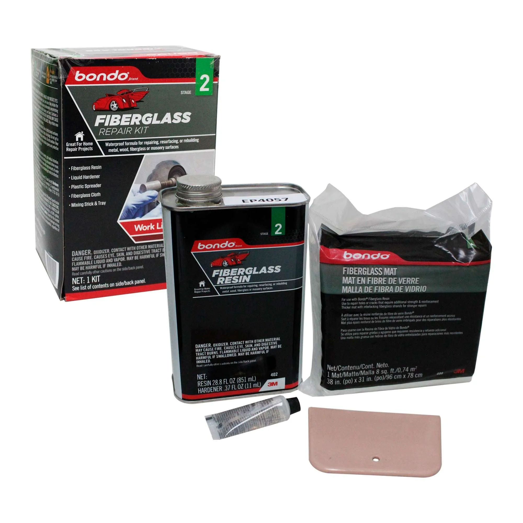 Kit de Reparación de Resina de Fibra de Vidrio