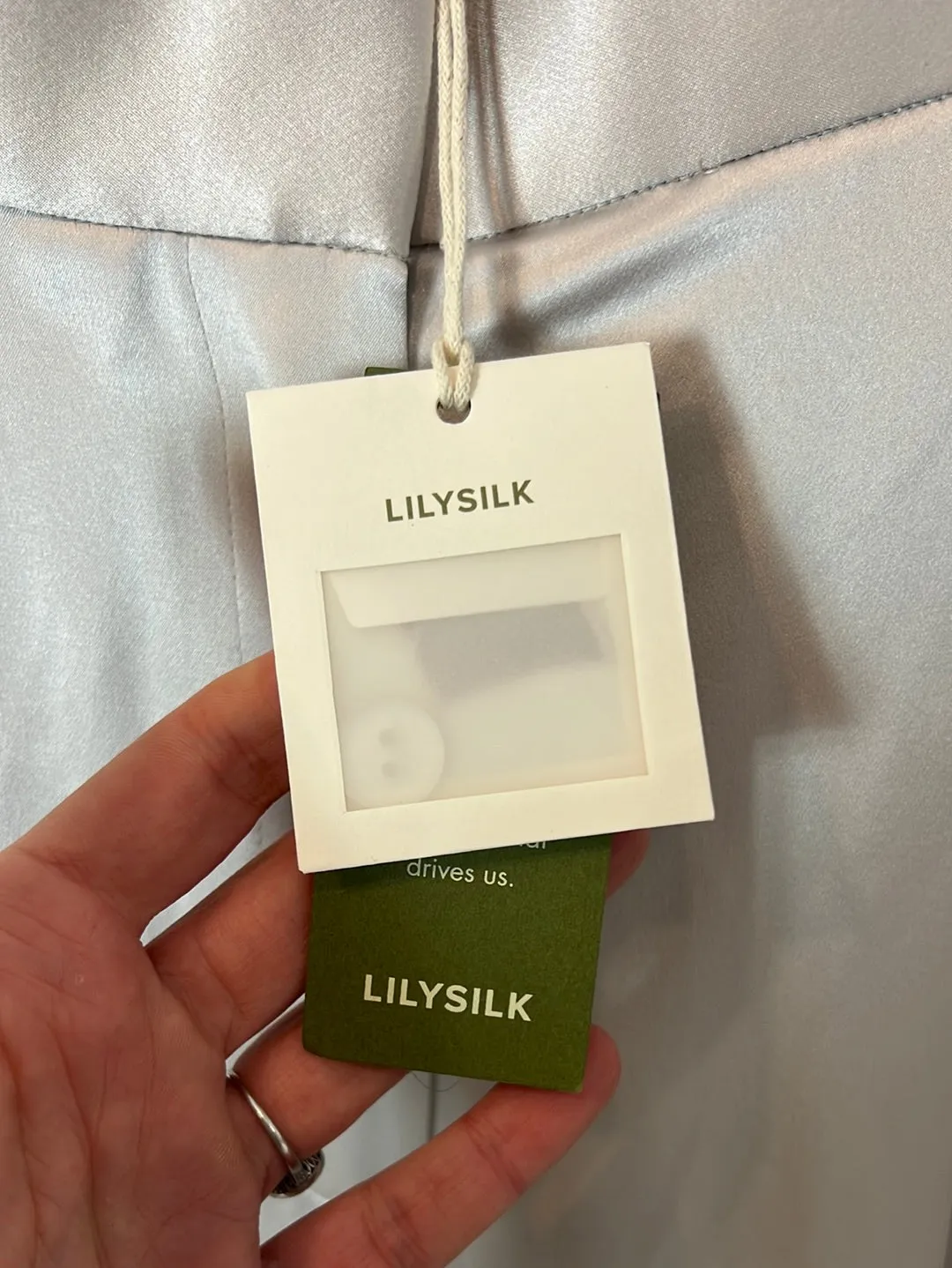 LILYSILK PANTALóN FLUIDO GRIS PERLA T.36