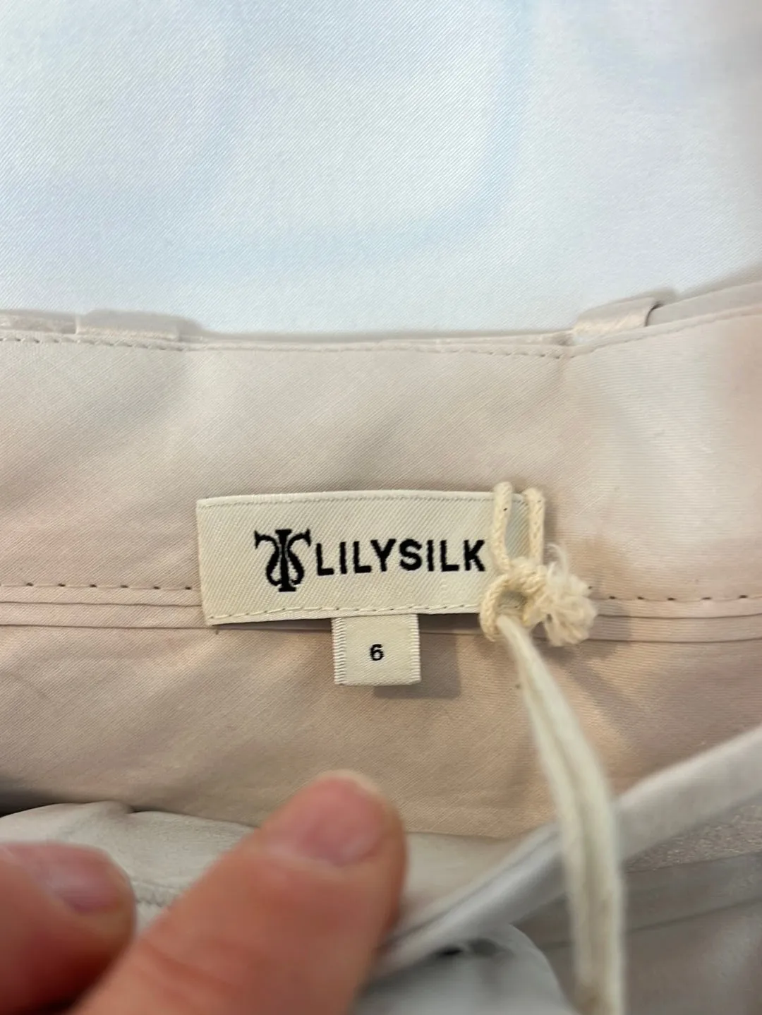 LILYSILK PANTALóN FLUIDO GRIS PERLA T.36