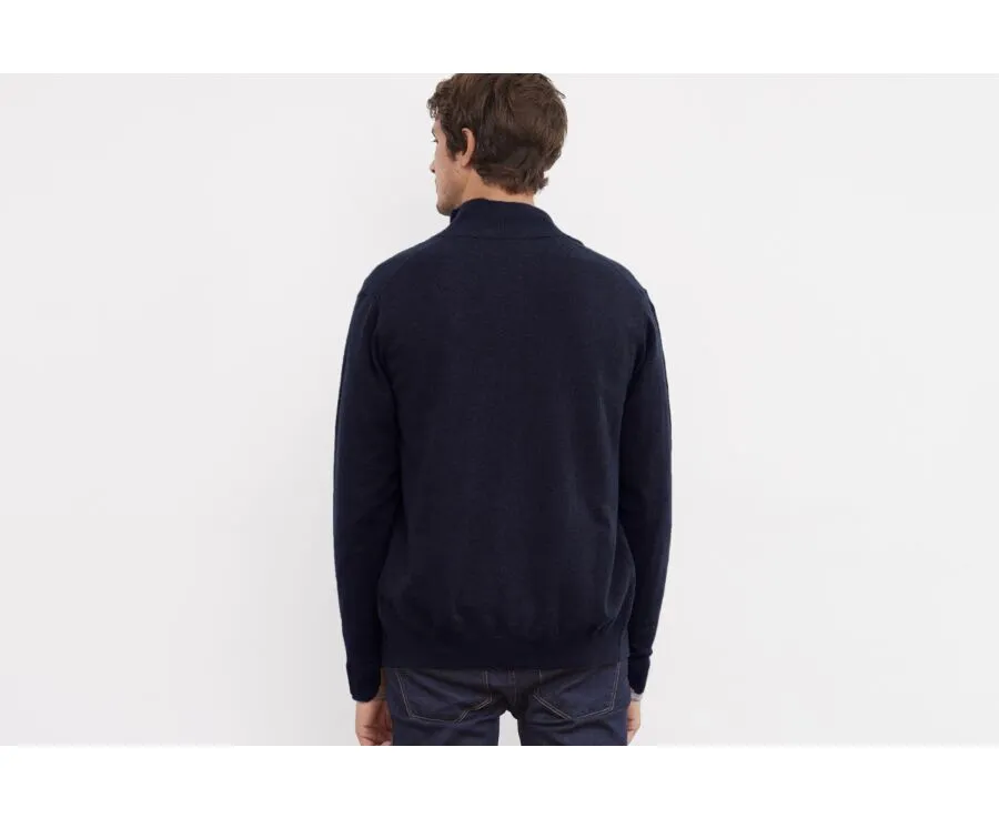 NAVY FULLZIP WOOL CARDIGAN  KANTY