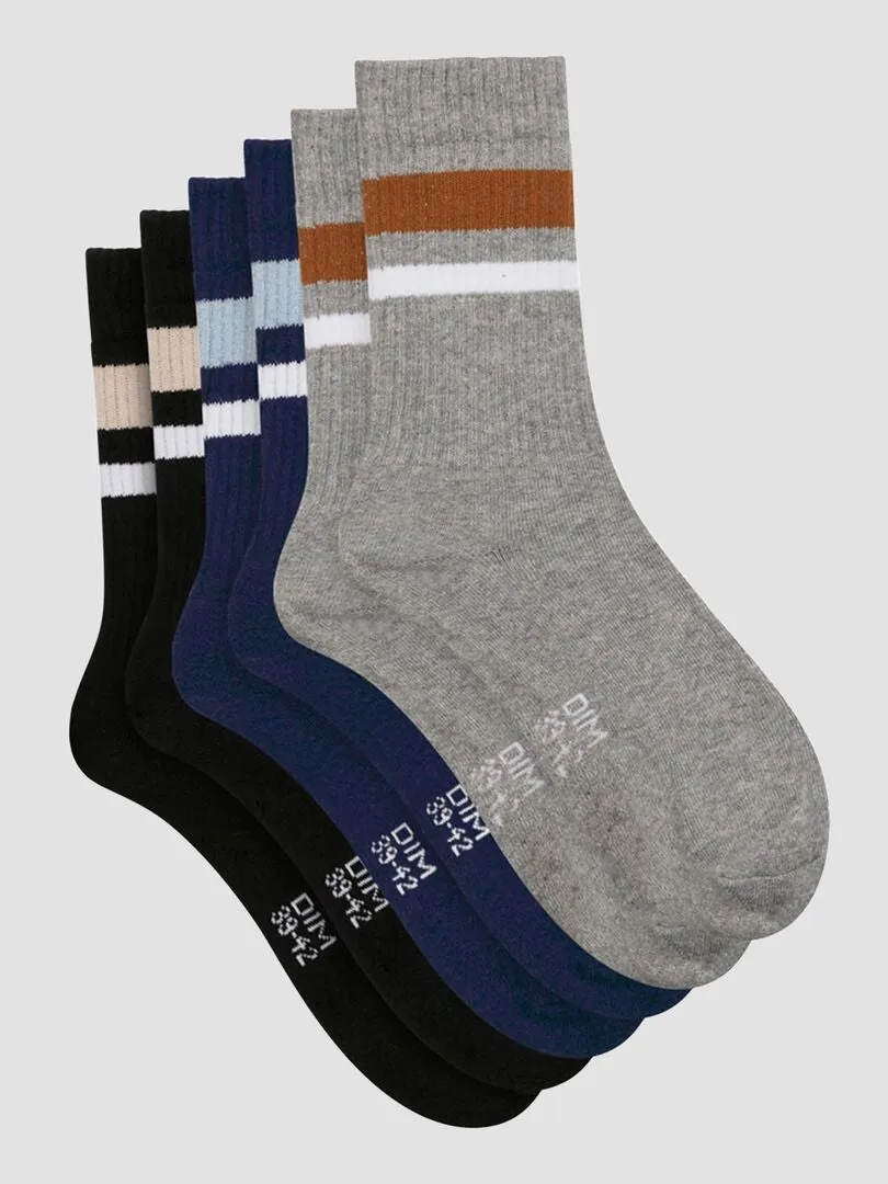 PACK DE 3 PARES DE CALCETINES 'DIM'  GRIS