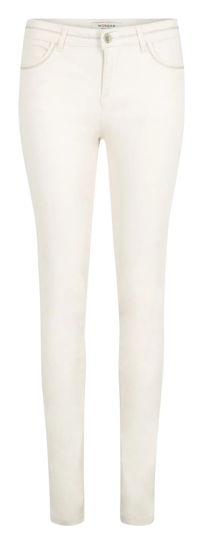 PALY  PANTALóN SLIM DE MEZCLA DE ALGODóN EN BEIGE