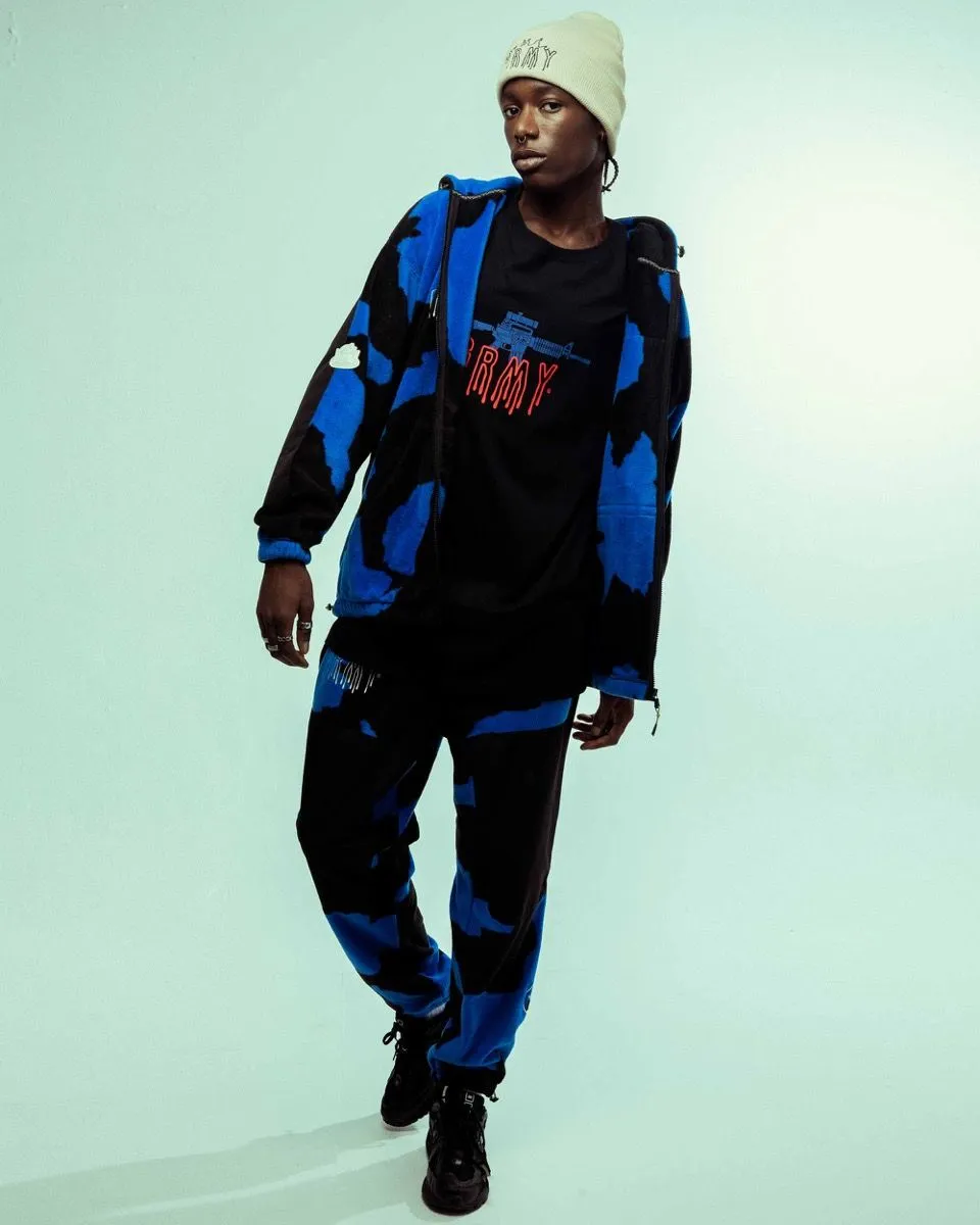 PANTALÓN GRIMEY BACK AT YOU ALL OVER PRINT POLAR FLEECE  ROYAL BLUE | FW23