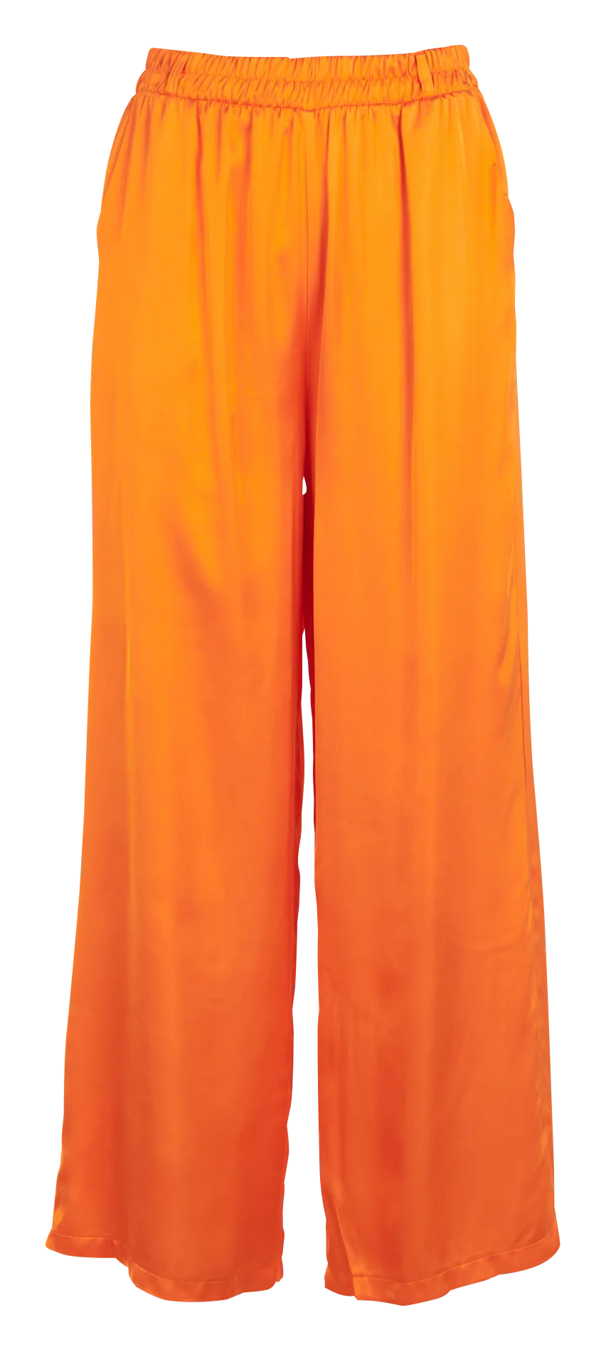 PAROCKY  PANTALóN ANCHO SATINADO EN NARANJA