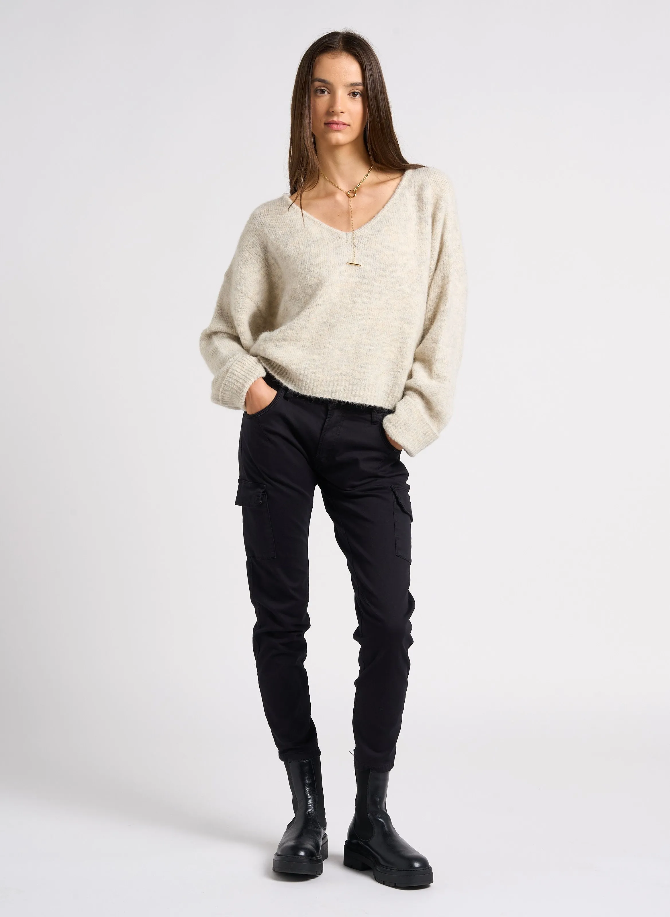RIVERA  PANTALóN CARGO EN NEGRO