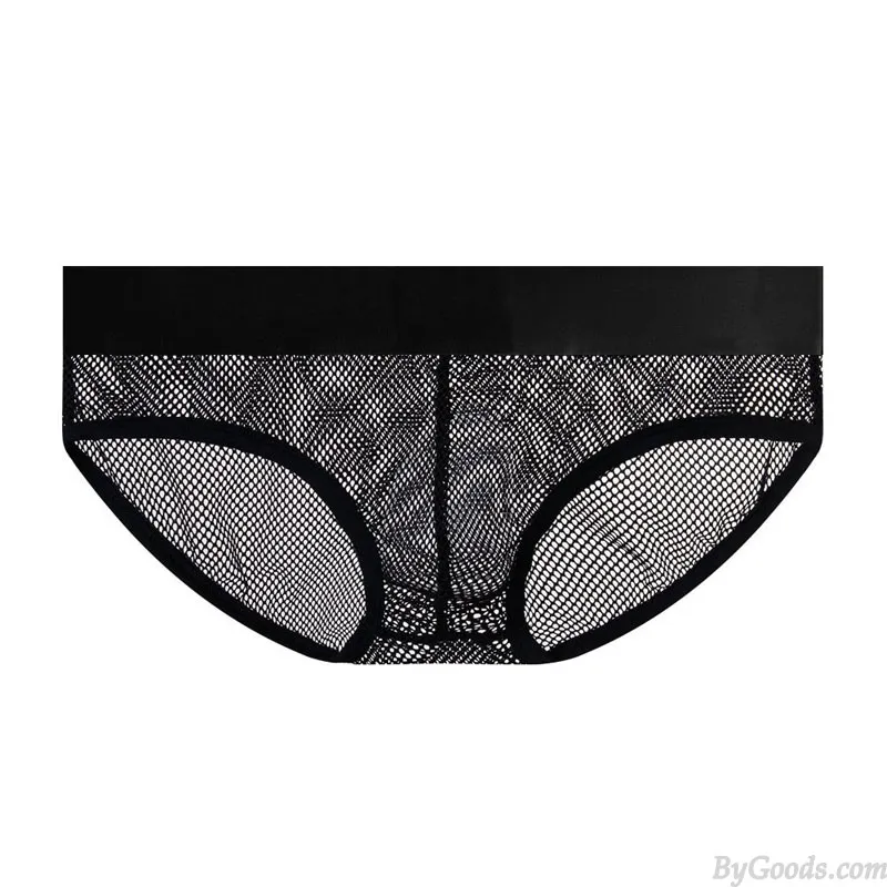 SEXY FISHNET HOLLOW MESH THONG UNDERPANTS RAINBOW WAISTBAND UNDERWEAR PANTIES MENS GSTRING LINGERIE BRIEFS