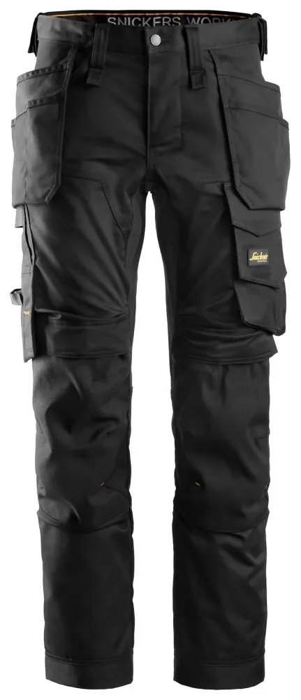 Snickers AllroundWork, pantalón elástico, negro (cintura 39