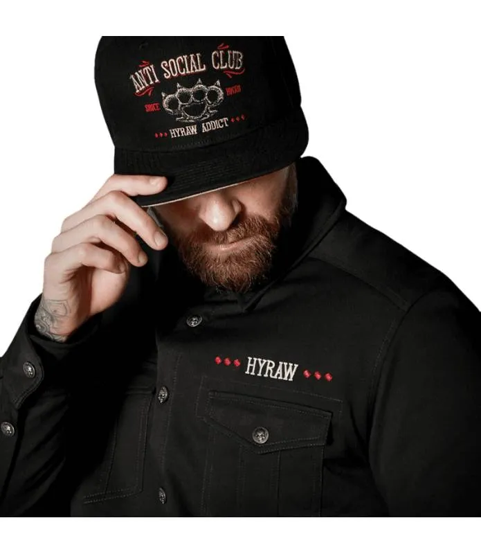 SOBRECAMISA HOMBRE NEGRA ANTISOCIAL CLUB HYRAW W23M09