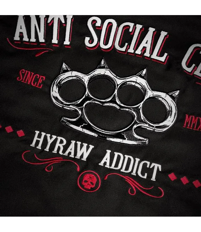 SOBRECAMISA HOMBRE NEGRA ANTISOCIAL CLUB HYRAW W23M09