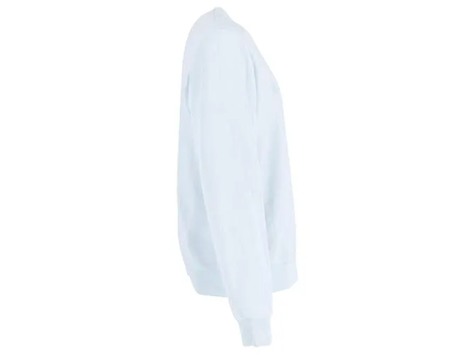 Sudadera con Logo Sandro Paris Bordado en Algodón Orgánico Azul Claro 