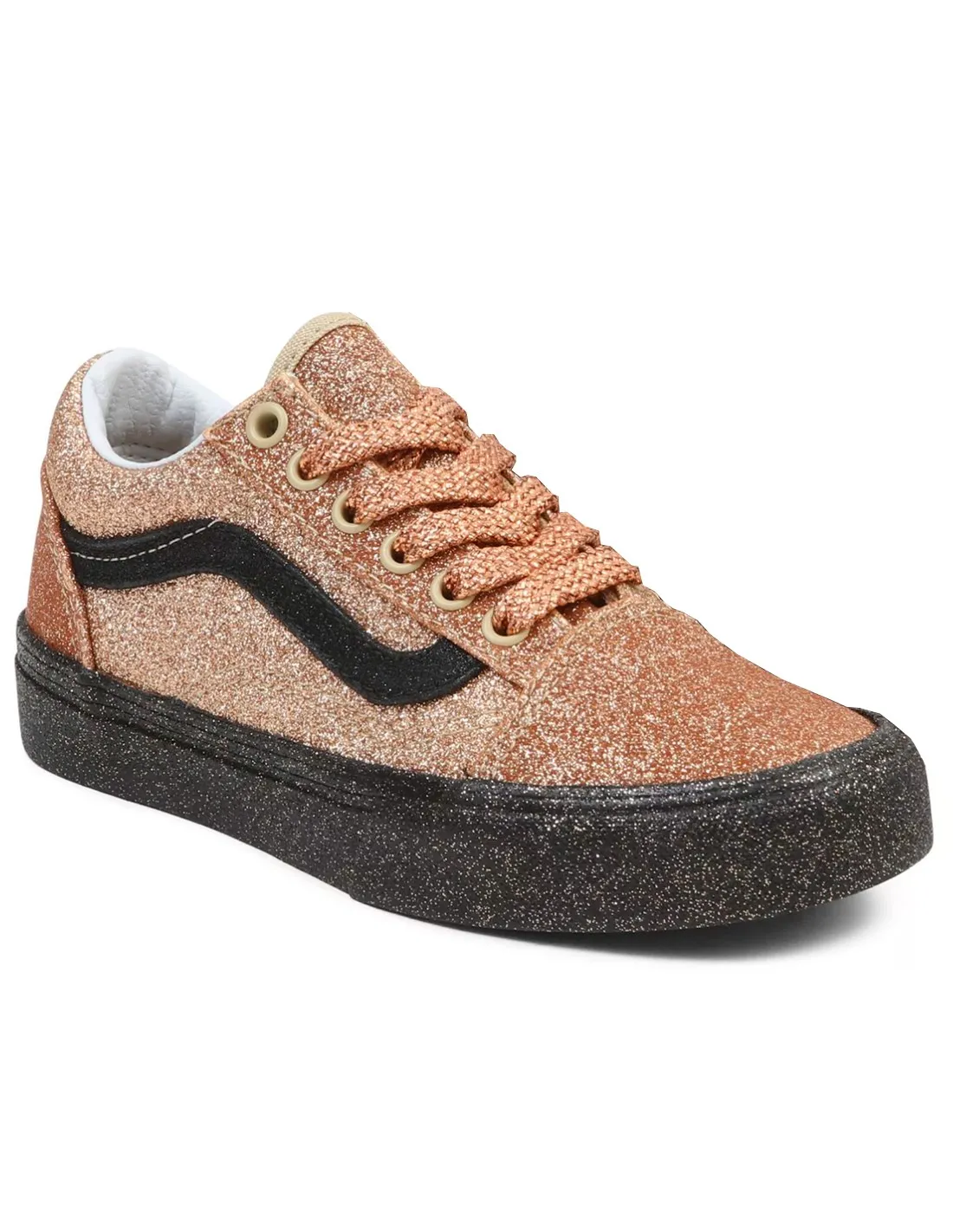 VANS OLD SKOOL PARTY GLITTER  NEGRO/ORO  ZAPATILLAS PARA MUJERES