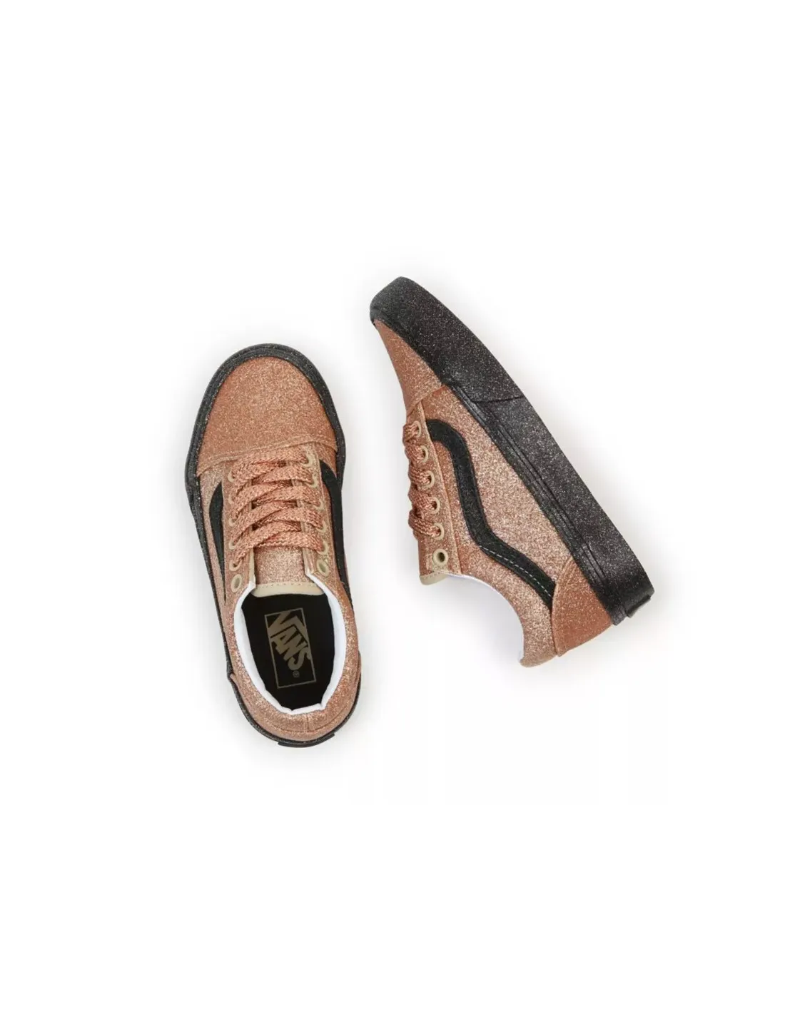 VANS OLD SKOOL PARTY GLITTER  NEGRO/ORO  ZAPATILLAS PARA MUJERES