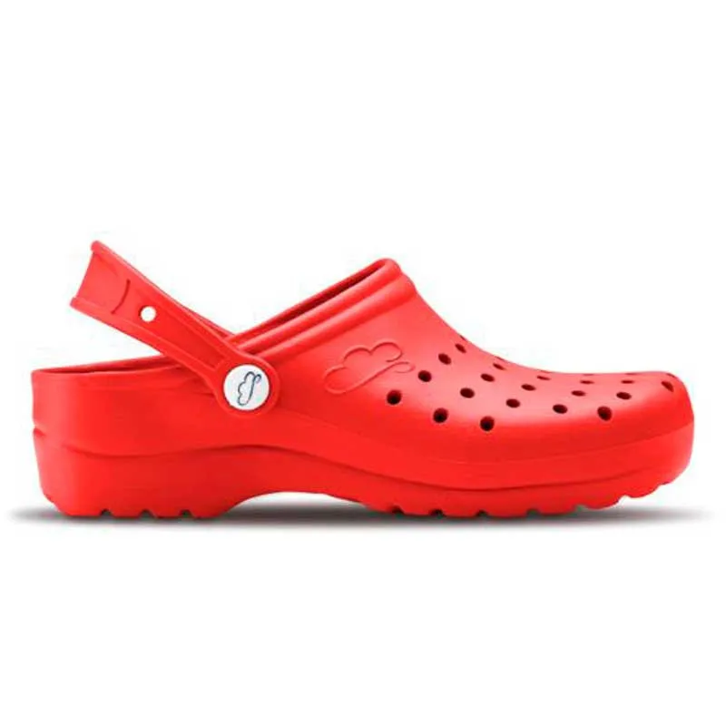 ZUECO FLOTANTES GRUYERE COLOR ROJO  FELIZ CAMINAR
